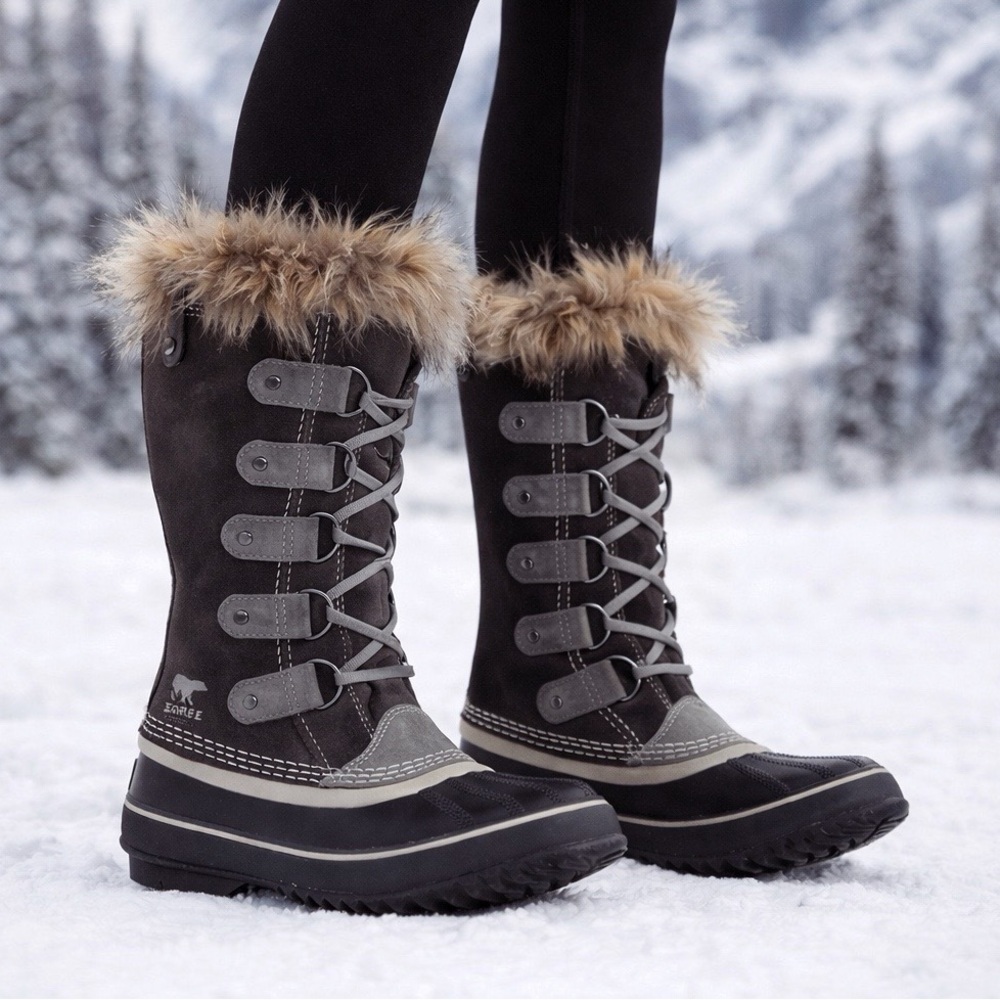 SOREL Joan of Arctic Suede Winter Snow Boots in Quarry Grey 6 - Picture 2 of 13